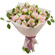bouquet of lisianthuses carnations and alstroemerias. Mogilev