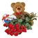 red roses with teddy and chocolates. Mogilev